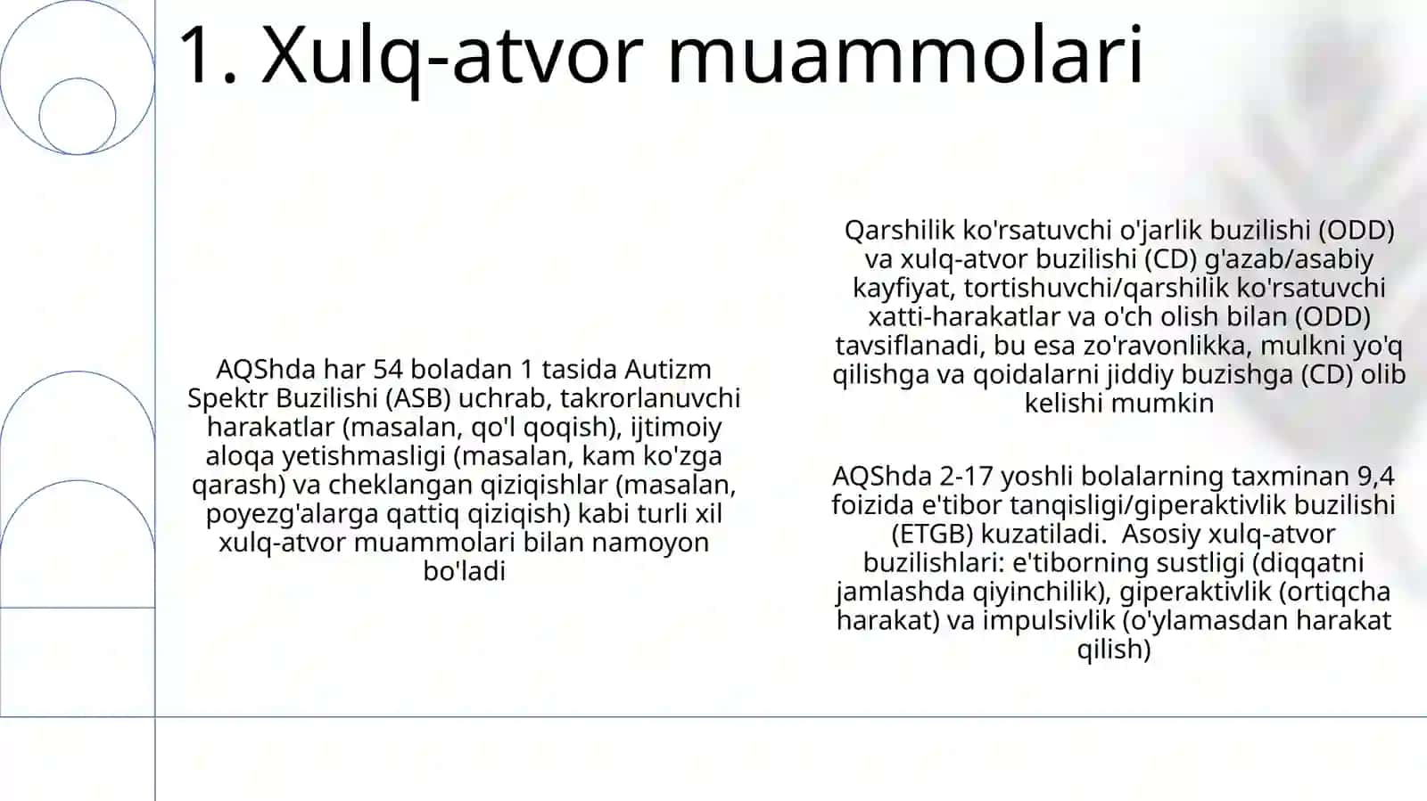 Xulq-atvor buzilishlari 3