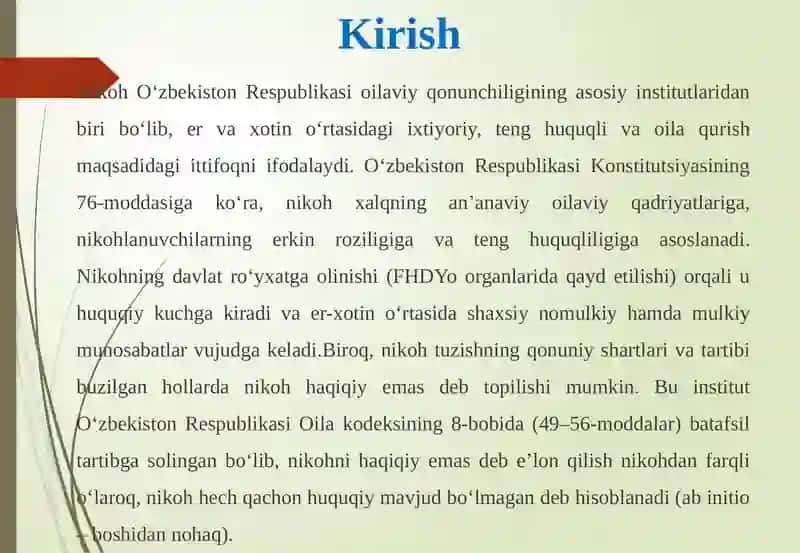 NIKOHNING HAQIQIY EMAS DEB TOPISH ASOSLARI VA TARTIBI 3