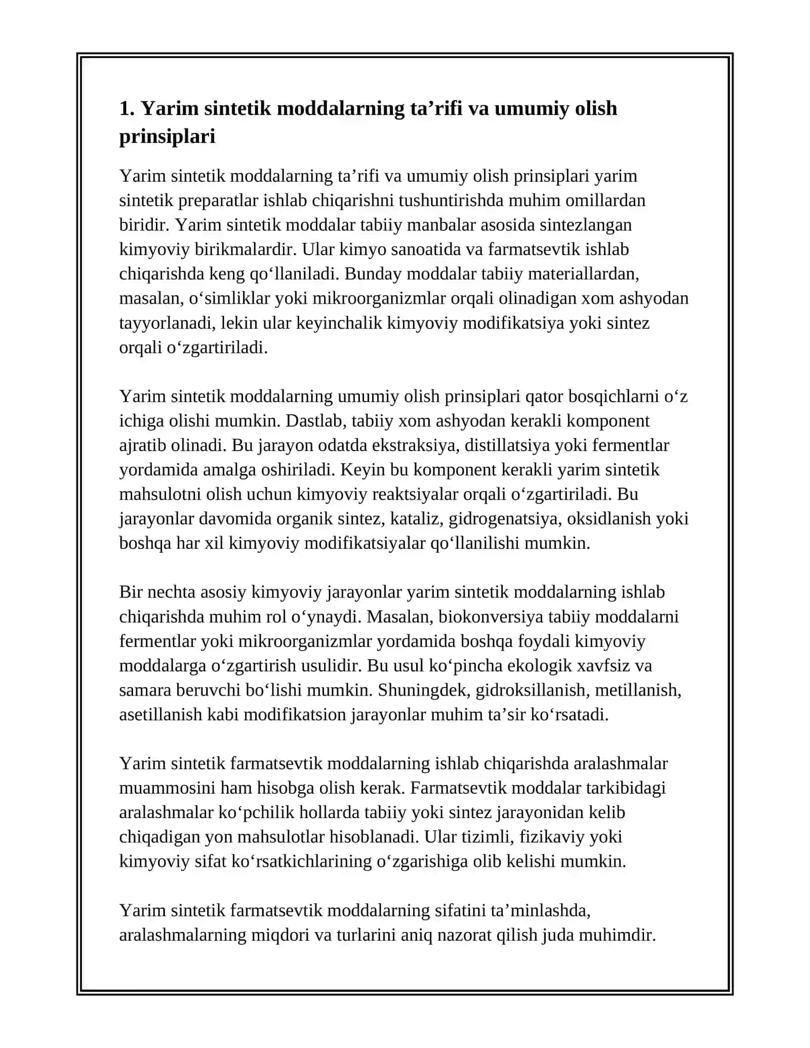 YARIM SINTETIK MODDALARNI OLISH PRINSIPLARI 3