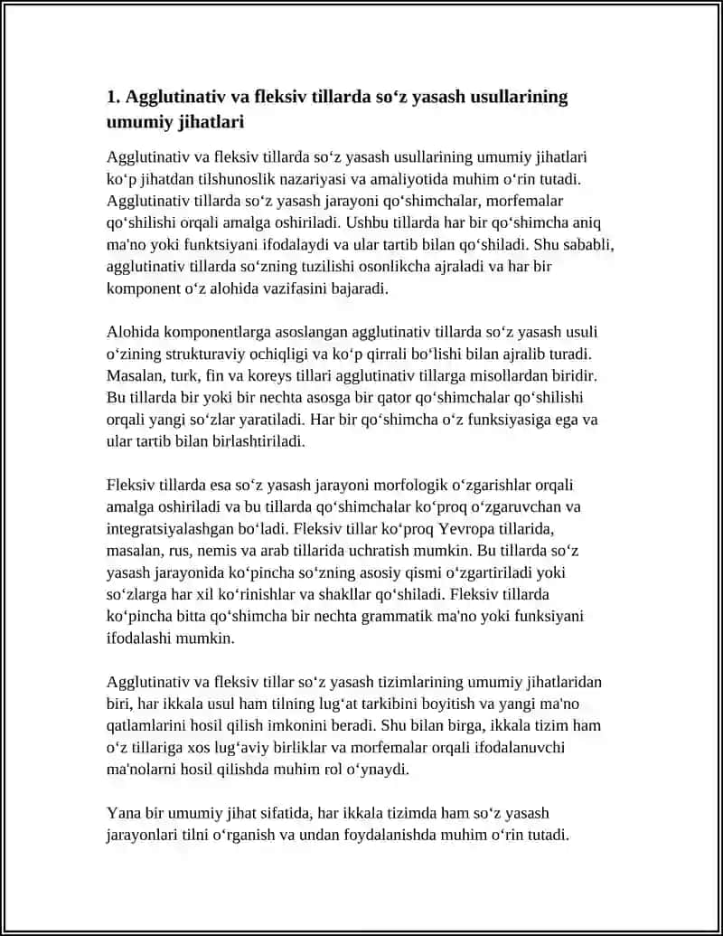 TURLI TIZIMLI TILLARDA SOʻZ YASASH USULLARINING UMUMIY VA FARQLI JIHATLARI 3