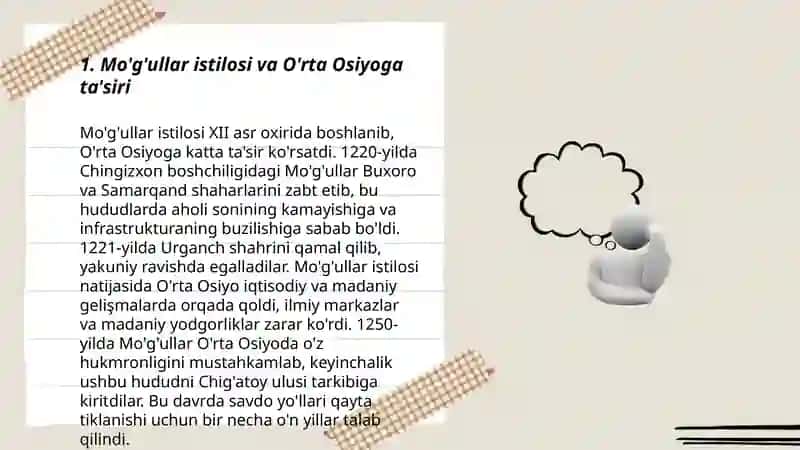Mo'g'ullar istilosi va O'rta Osiyoga ta'siri 3