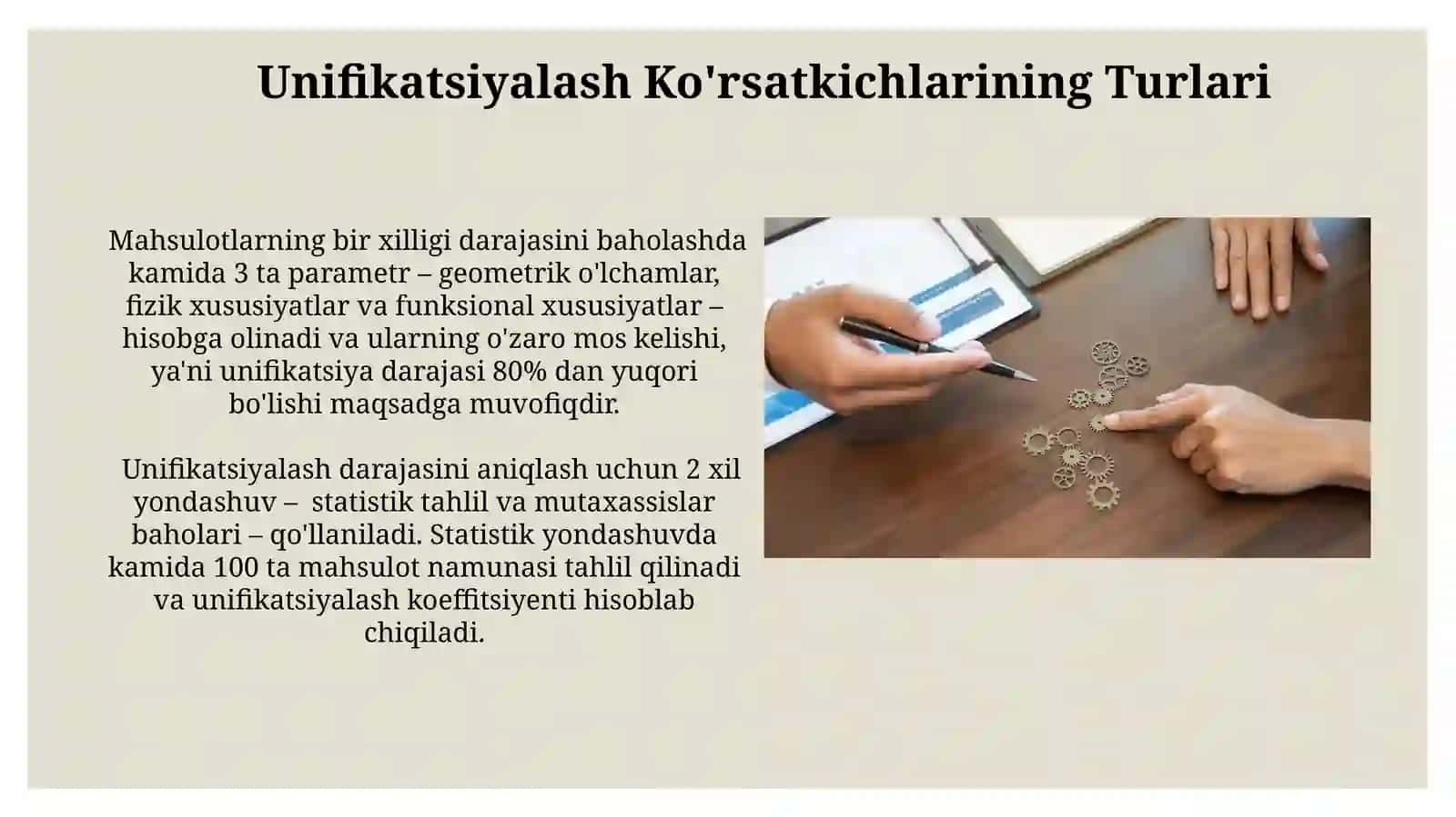 Standartlashtirish va unifikatsiyalashning asosiy korsatkichlarini aniqlash 3