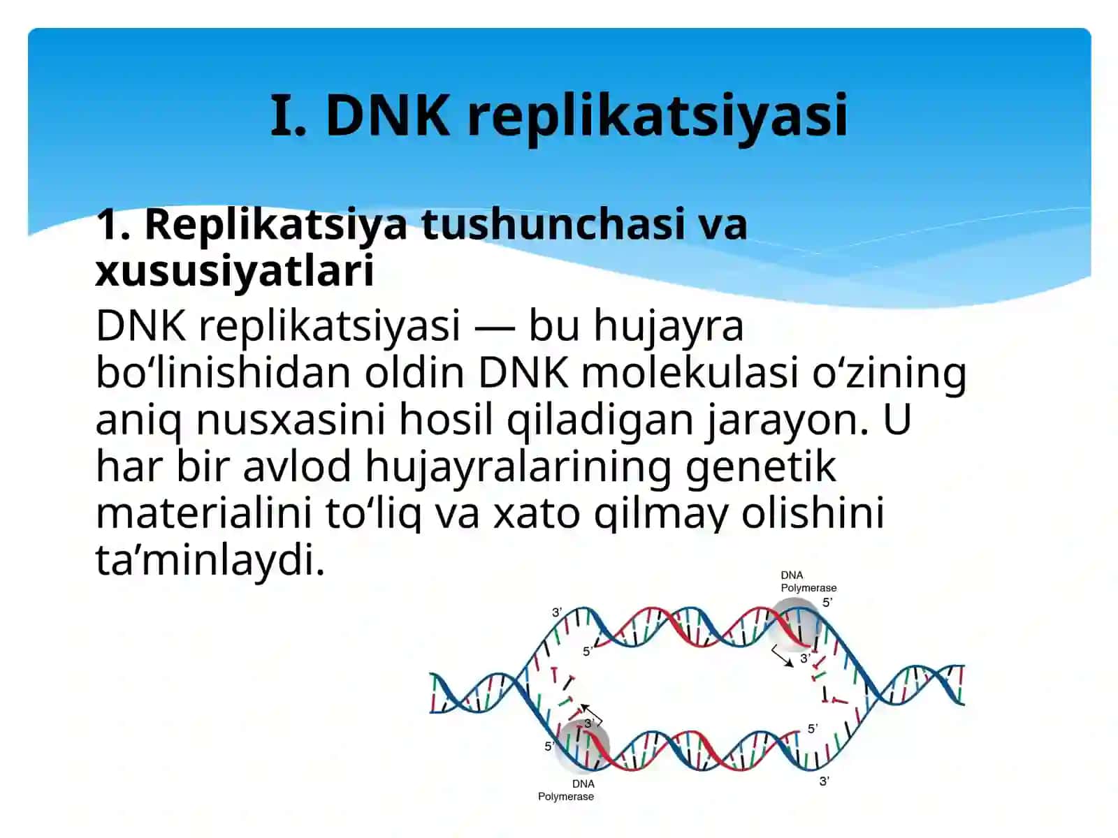 Dnk replikatsiyasi va rekonbinatsiyasini molekulyar mexanizmlari 3