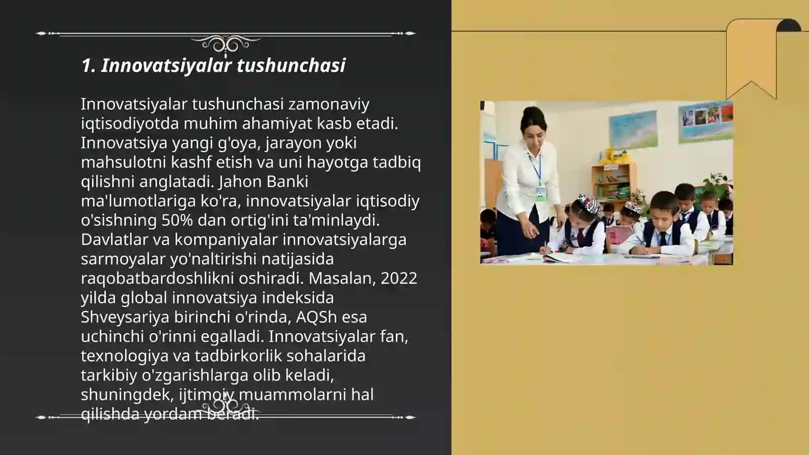 Innovatsiyalar va ularning turlari va ahamiyati 3