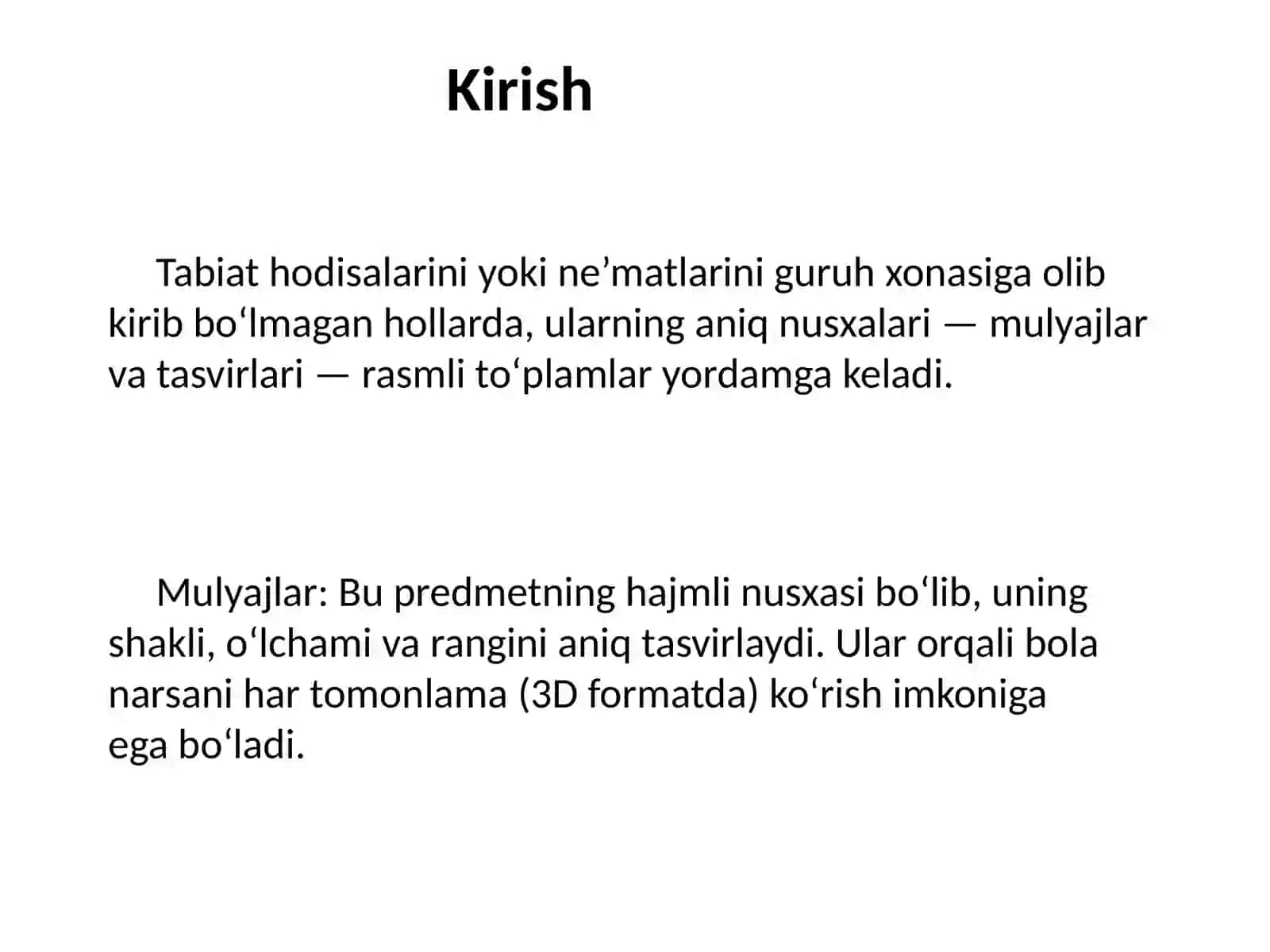 Rasmli tuplamlar, mulyajlar yordamida mashgʼulotlar tashkil etish texnologiyasi 3