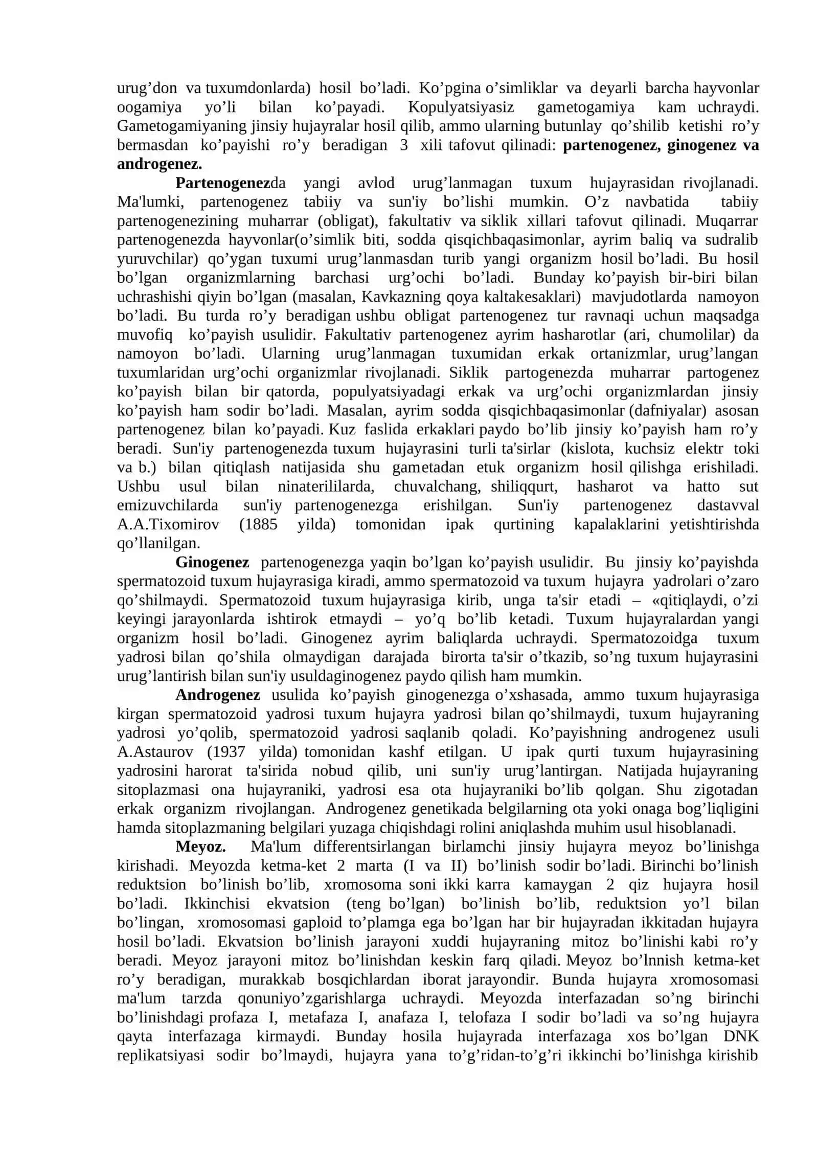 Organizmlarning ko’payishi. Individual rivojlanish 3