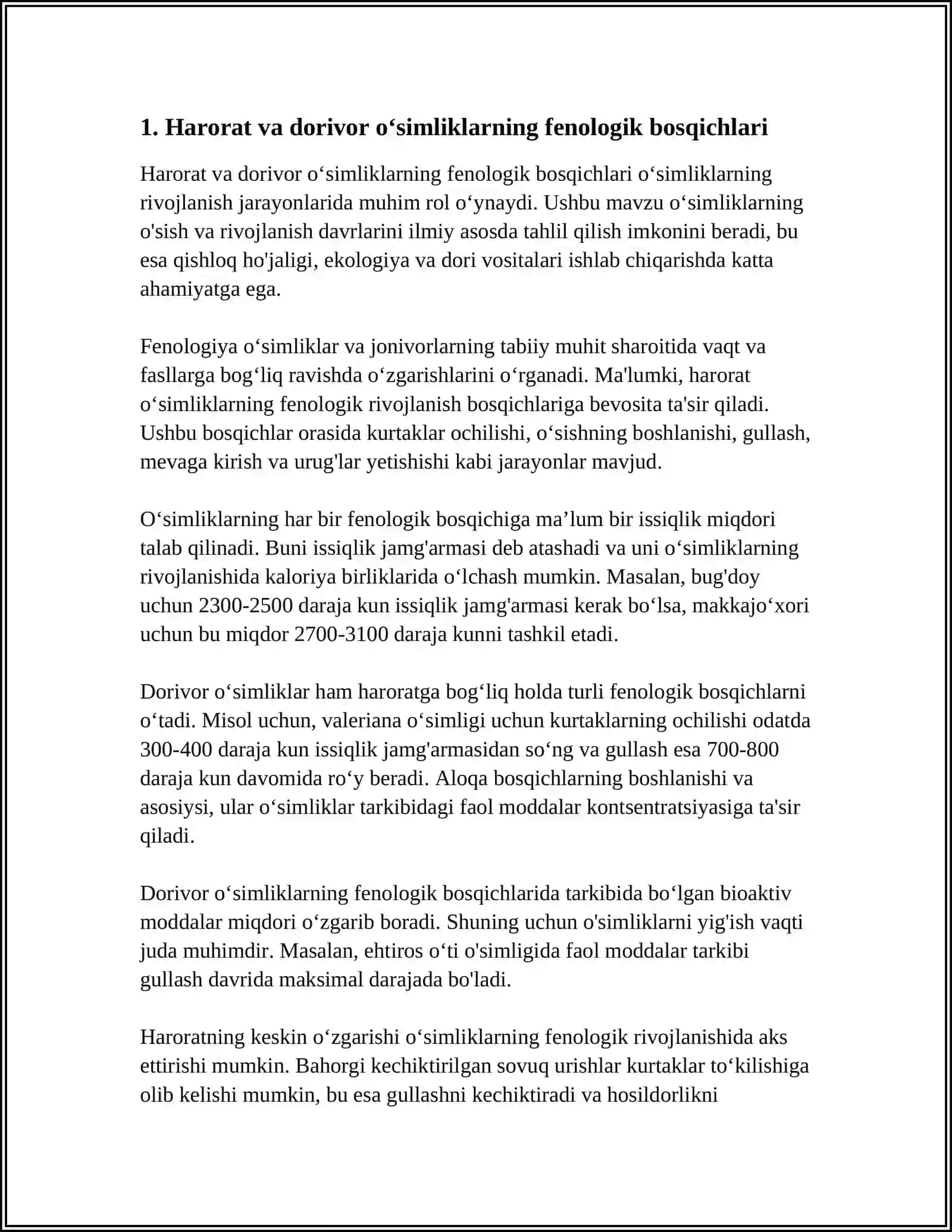 DORIVOR OʻSIMLIKLARNI UNIB CHIQISHIDA HARORATNING TASIRI 3