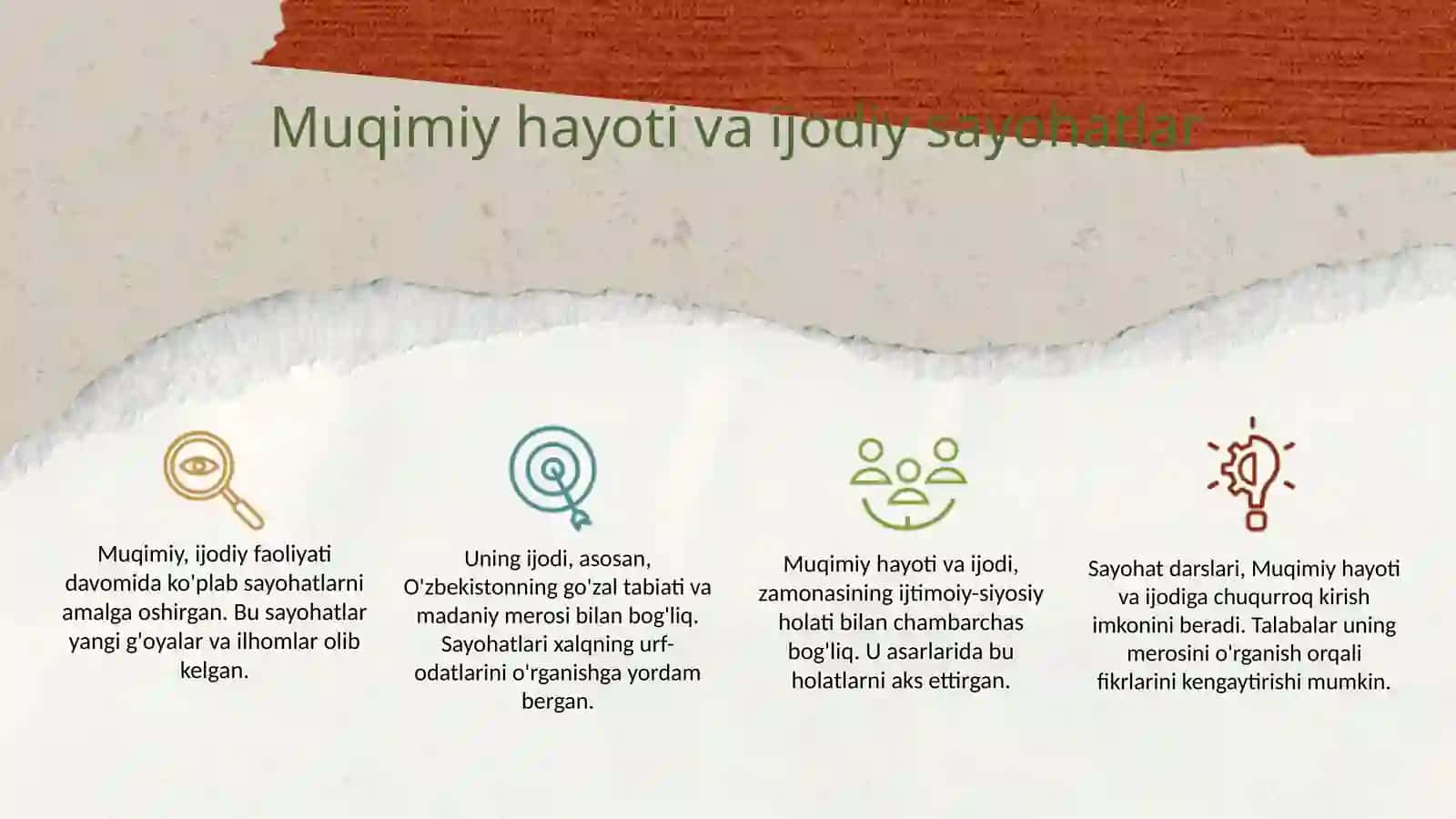 Muqimiy hayoti va ijodini o'rganishda sayohat darslarini tashkil etish 3