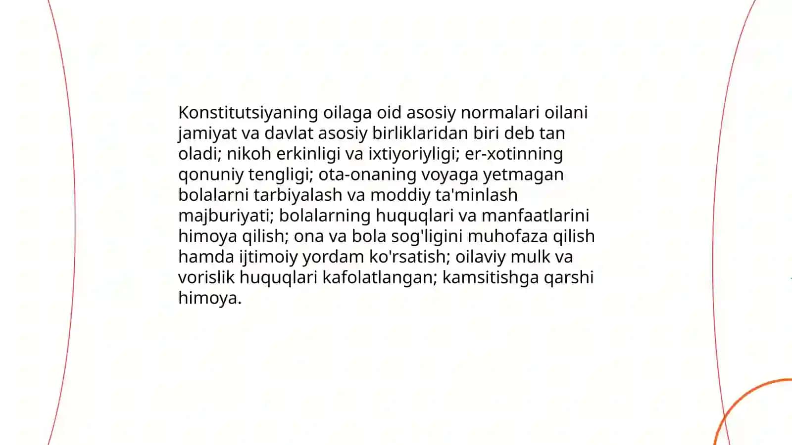 O'zbekiston Respublikasi Konstitutsiyasi oila huquqining manbai 3