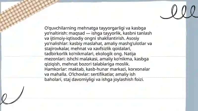 Oʻquvchilatning mehnat,iqtisodiy va ekologik talabasi 3