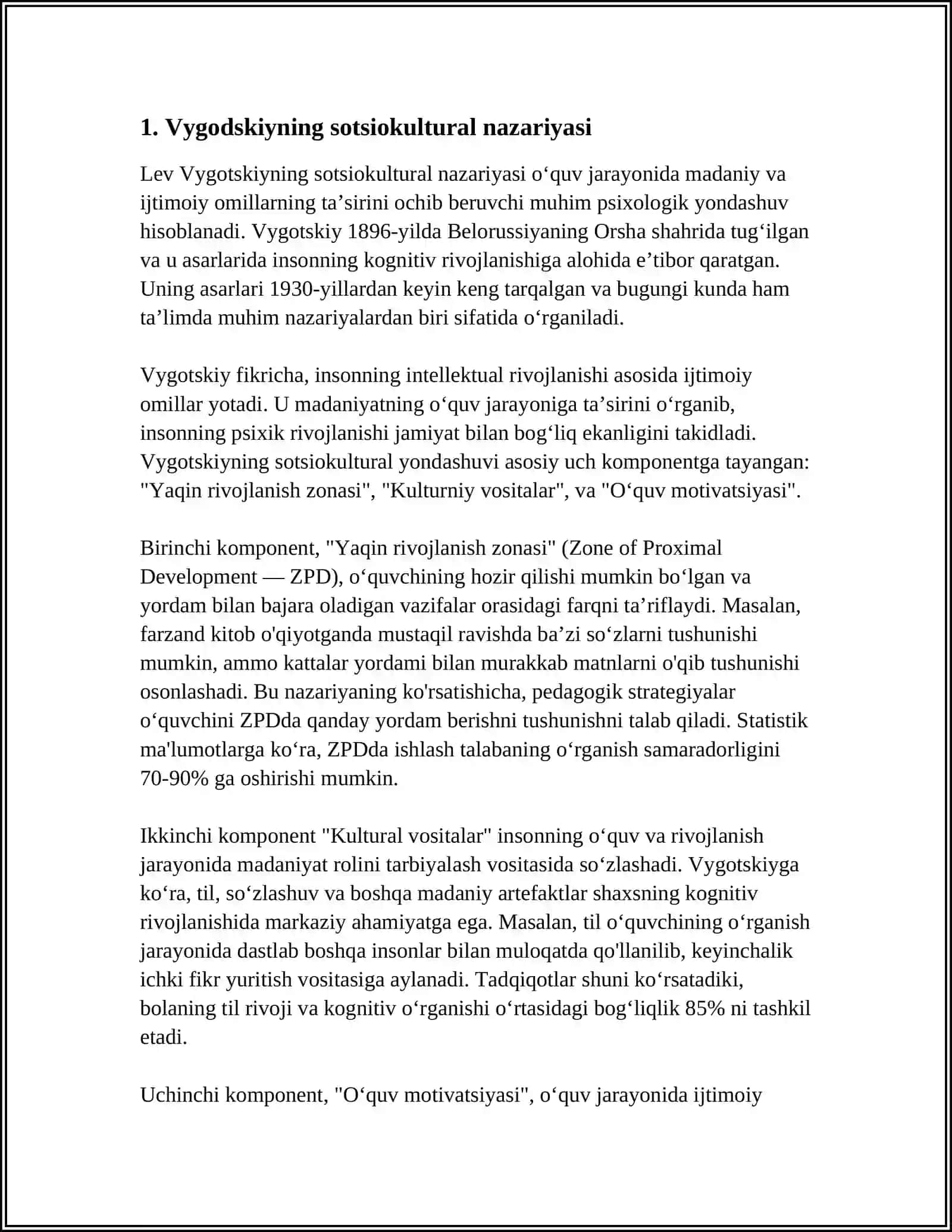 L. S. VYGODSKIYNING QOʻSHGAN HISSASI 3