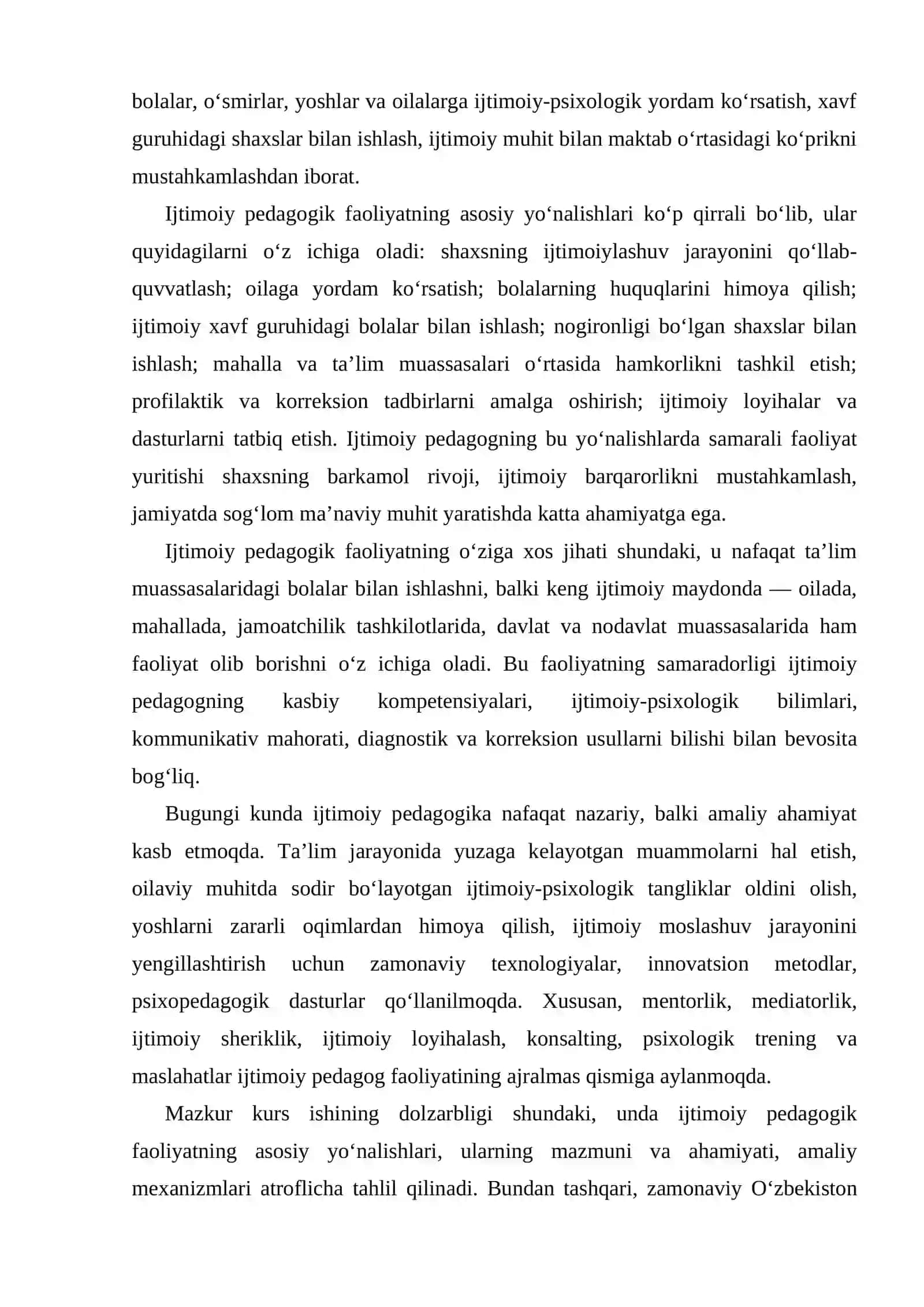 Ijtimoiy pedagogik faoliyatning asosiy yoʻnalishlari 3