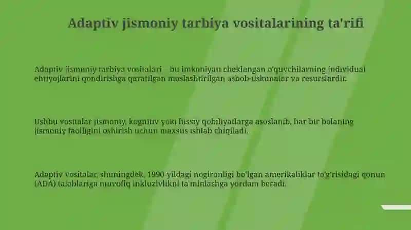 Adaptiv jismoniy tarbiyaningvositalarigatavsif 3