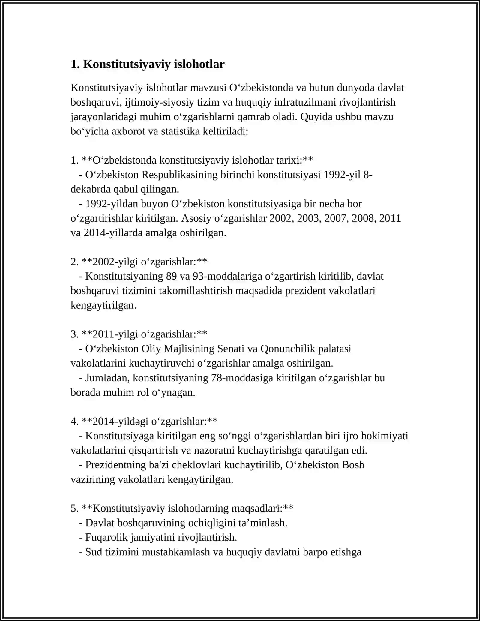 MUSTAQILLIK YILLARIDA DAVLAT BOSHQARUVI TIZIMIDA AMALGA OSHIRILGAN ISLOXOTLAR 3