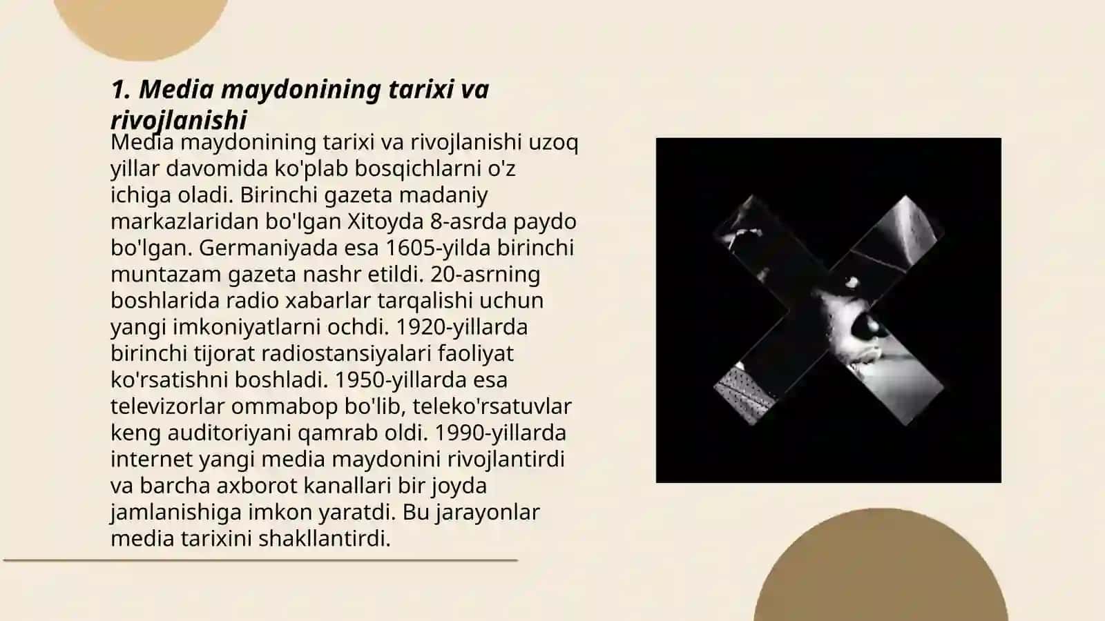 Media maydonining tarixi va rivojlanishi 3