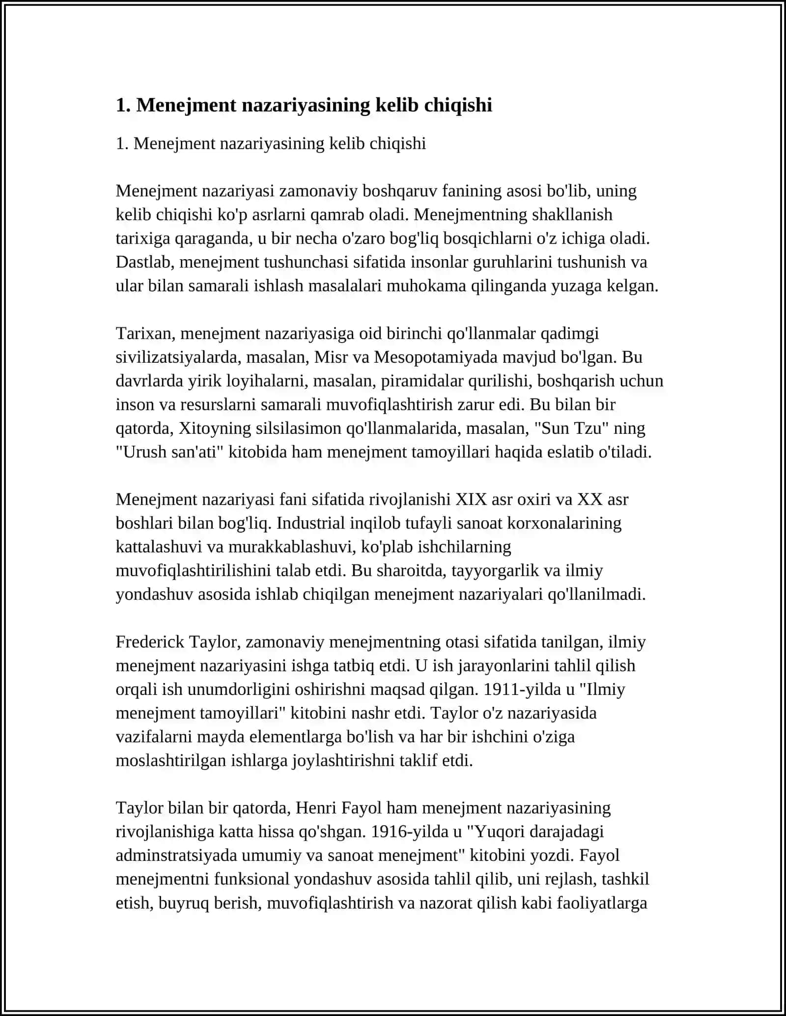 MENEJMENT NAZARIYASINING SHAKLLANISHI VA RIVOJLANISHI 3