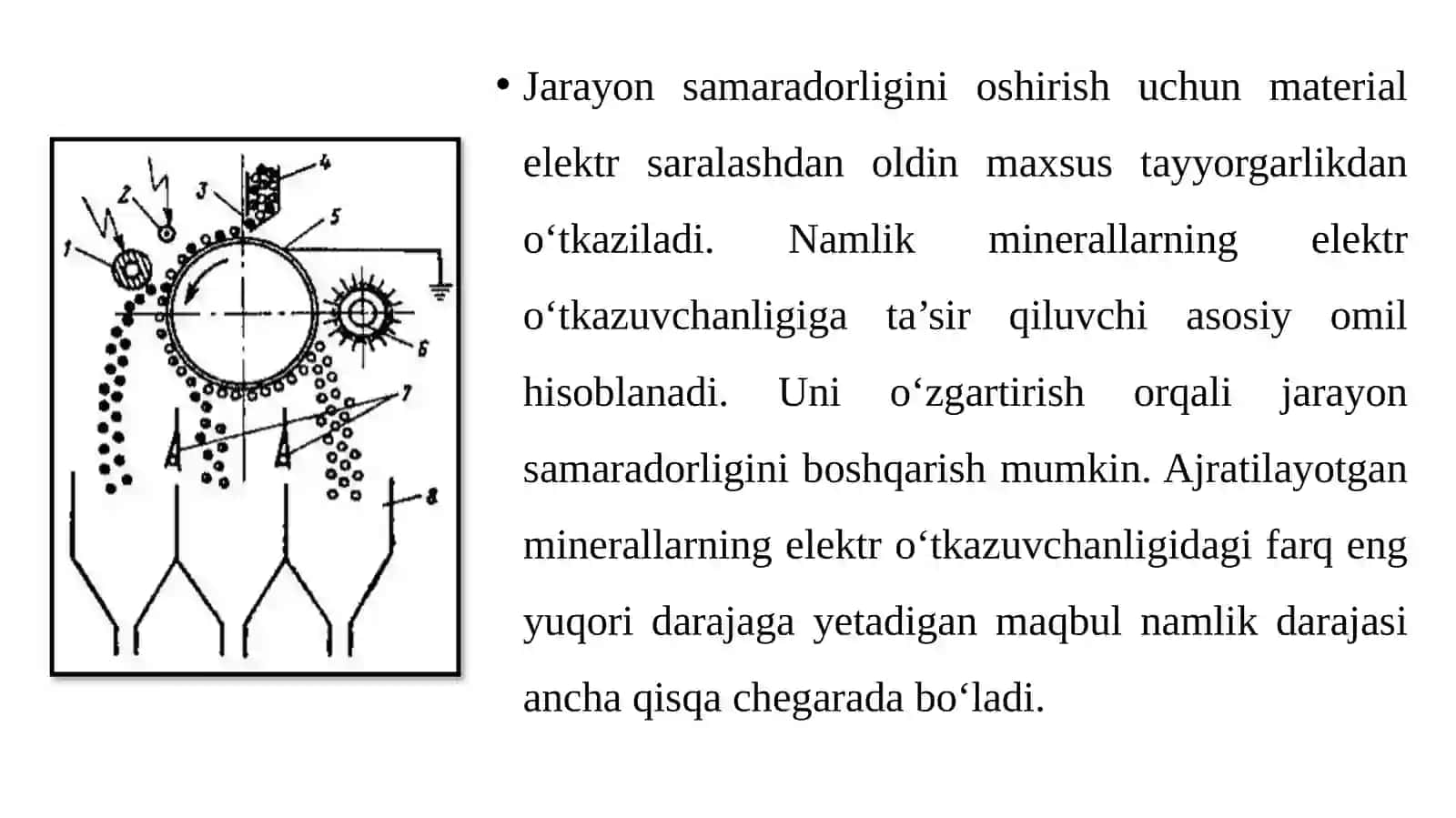 Olmosni elektrik va magnitli separatsiyasi 3