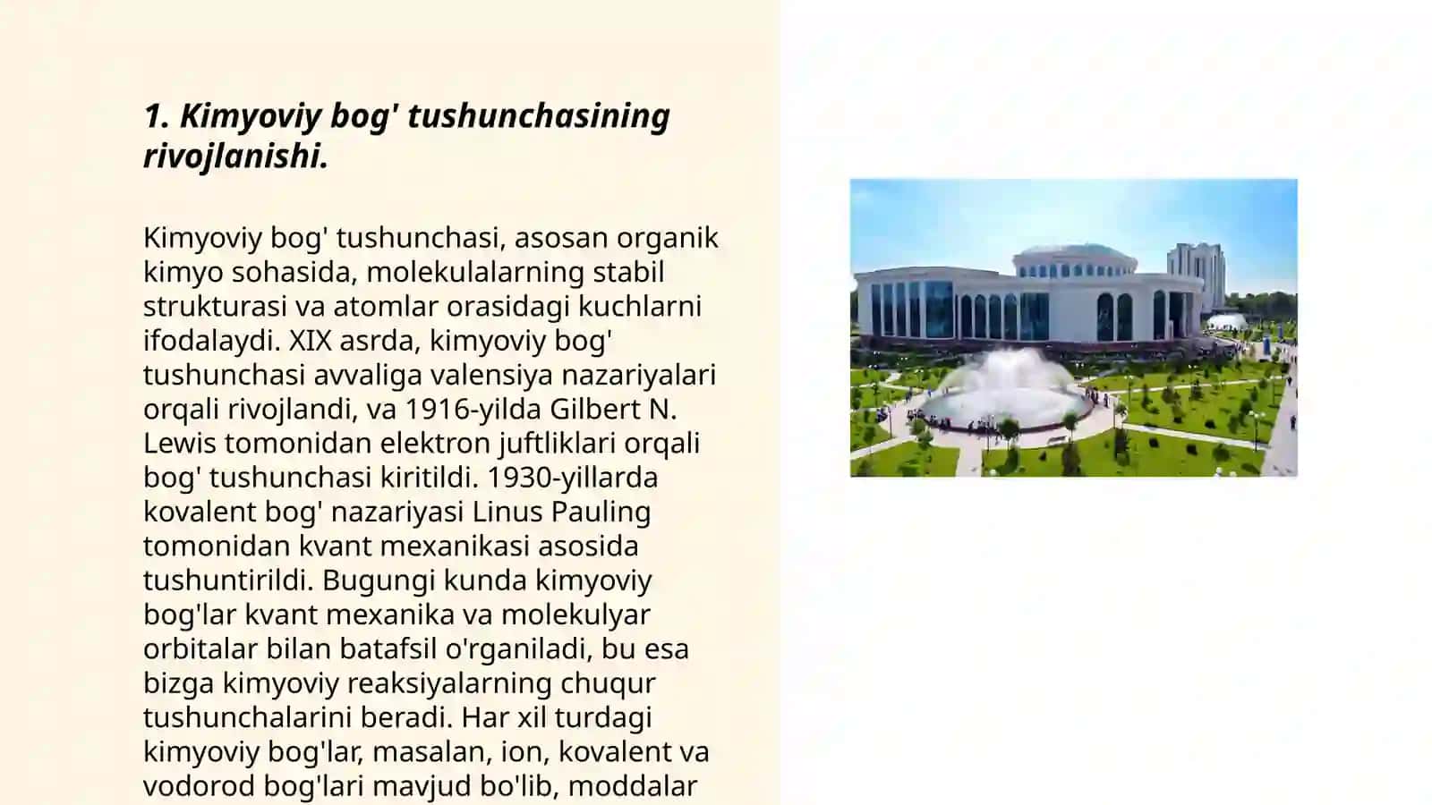 Kimyoviy bog' haqidagi tushunchalarning shakllanishi 3