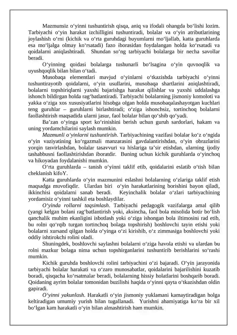 "Bolalar jismoniy tarbiyasi nazariyasi va texnologiyasi" 3