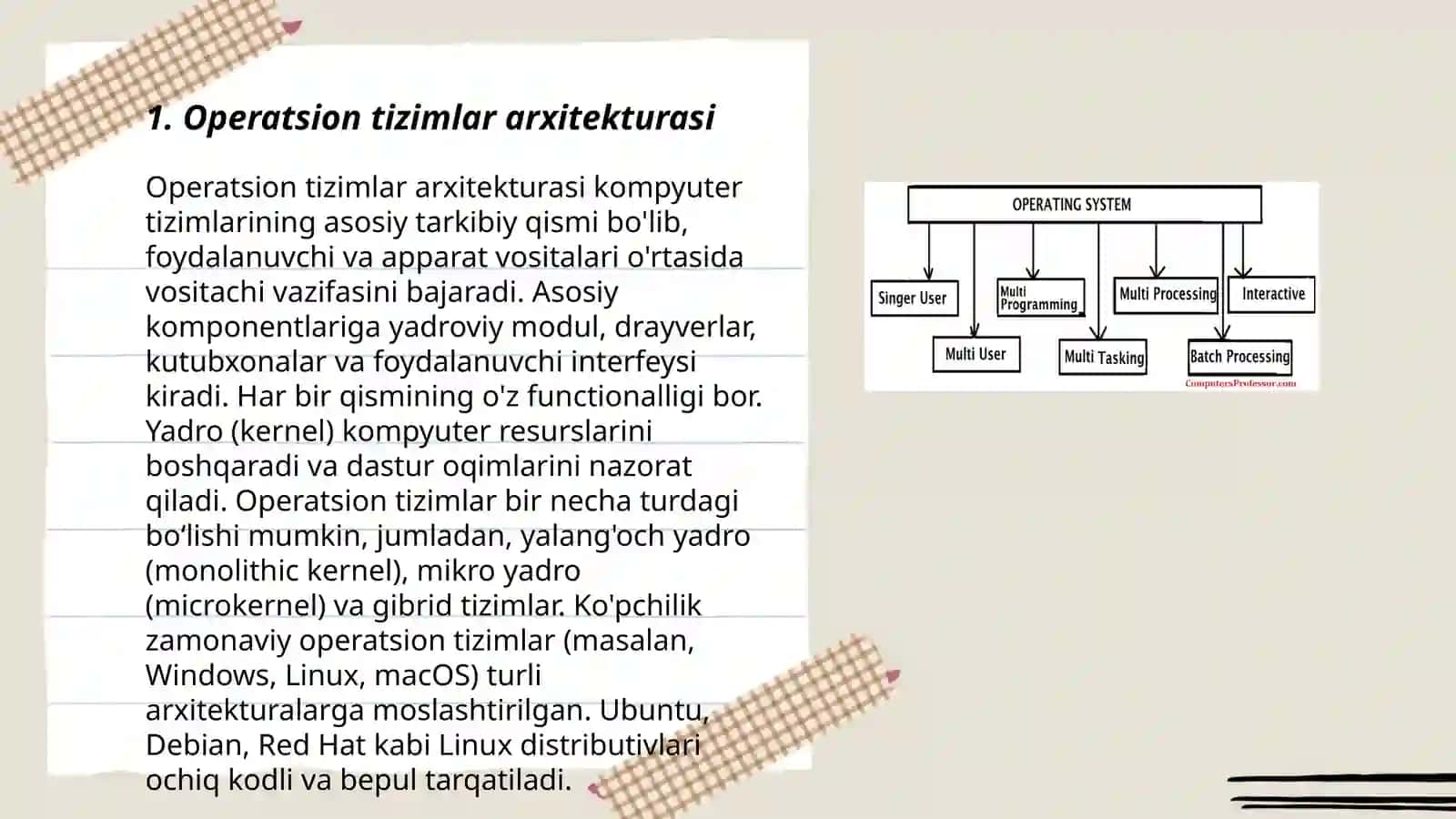 Operatsion tizim tarmoq funksiyalari va turlar 3