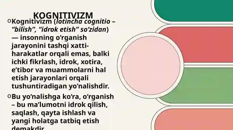 Kognitivizm an'analarida trening.Ratsional-emotiv terapiya 3