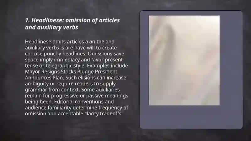 Analyzing English headlines and their specific features 3