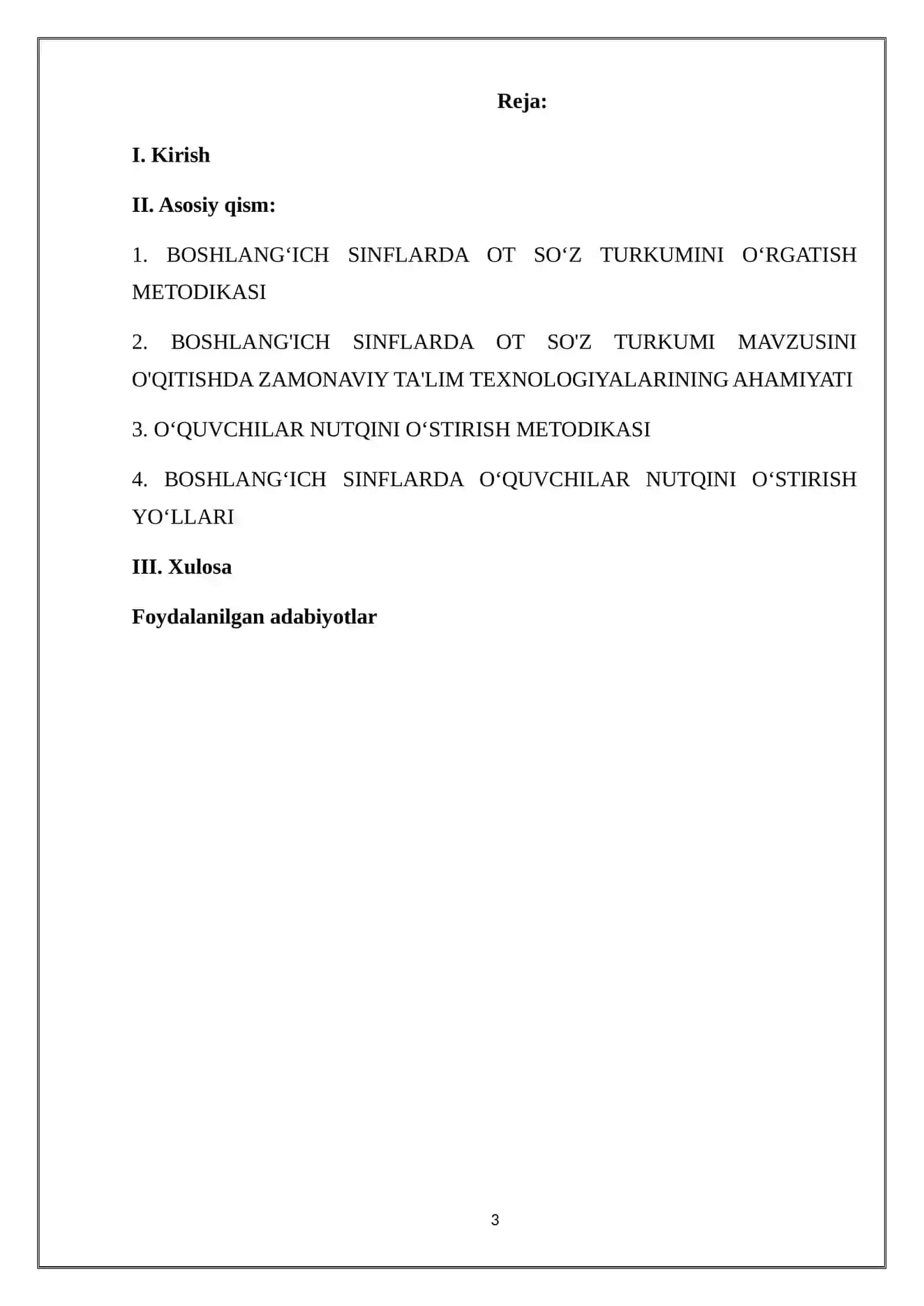OT SO'Z TURKUMINI O'RGANISH JARAYONIDA O'QUVCHILAR NUTQINI O'STIRISH 3