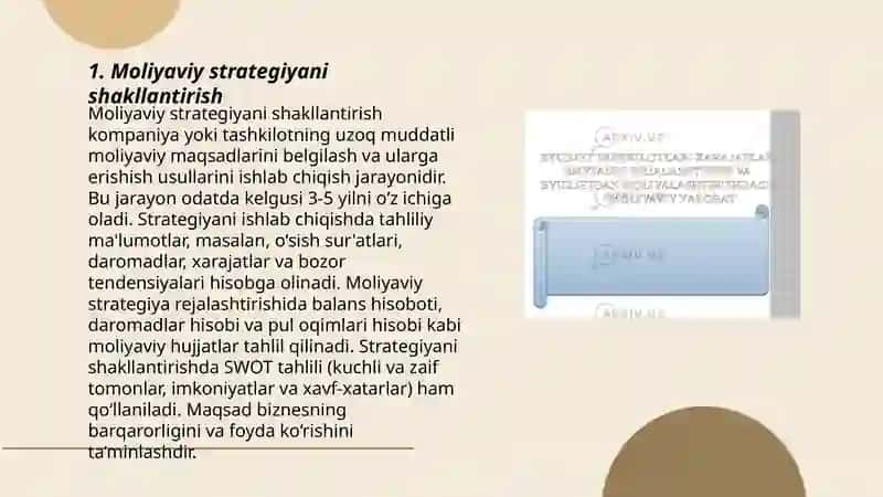 Moliyaviy rejalashtirish va tartibga solish 3