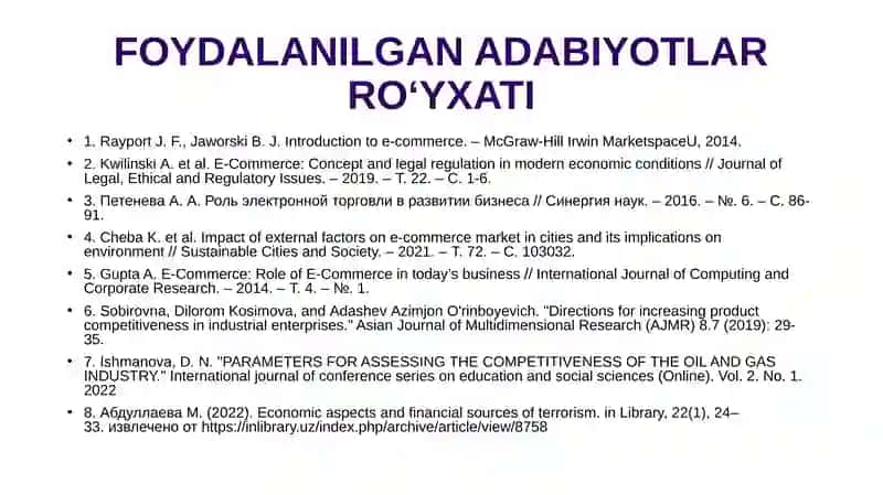 Elektrontijorat va elektron savdo xususiy belgilar va farqlari 3
