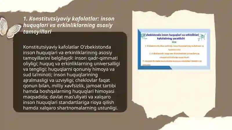 O‘zbekistonda inson huquqlari va erkinliklari kafolatining yaratilishi 3