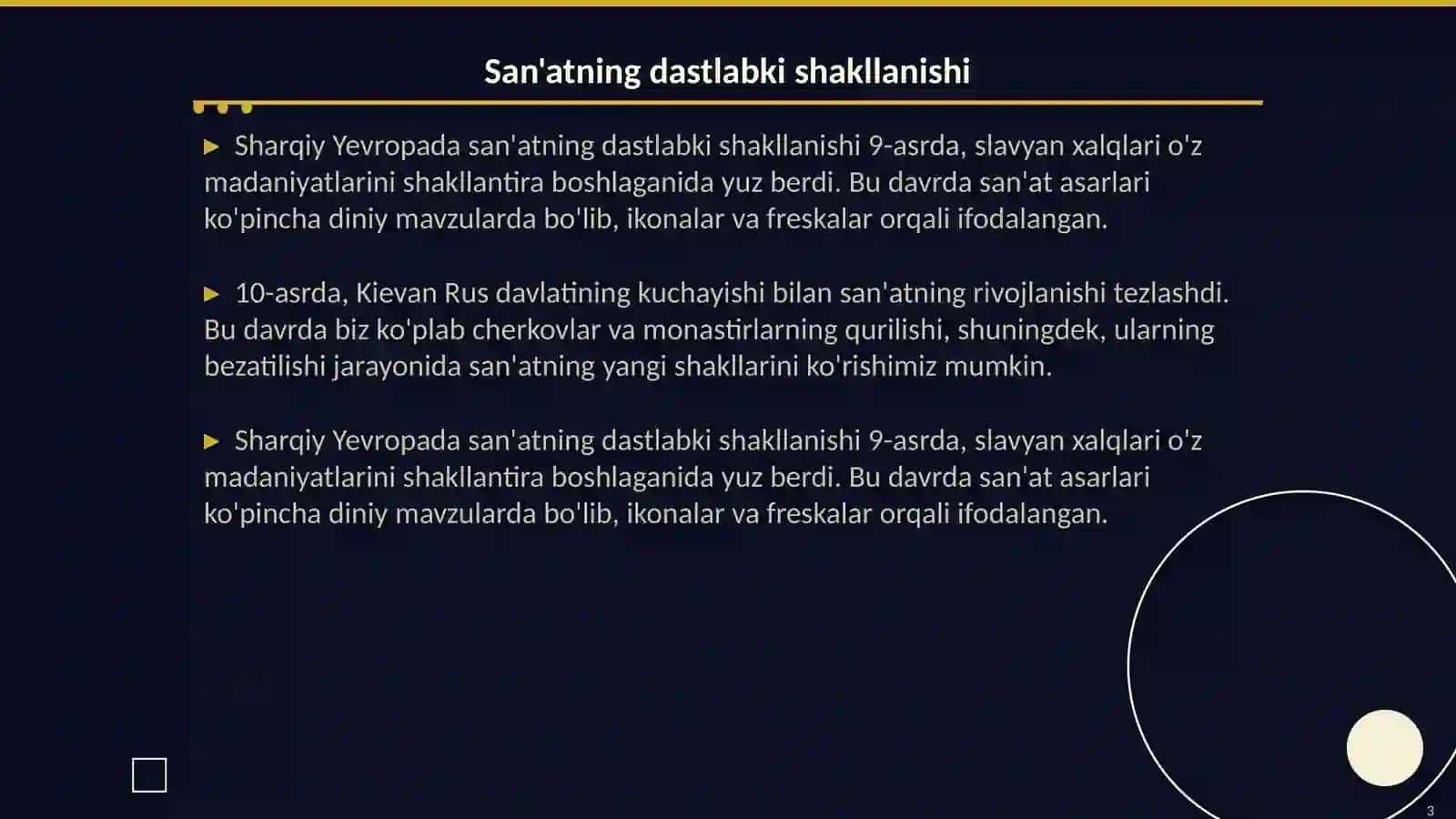 Sharqiy Yevropada Ŏrta asrlar san'atining shakllanishi va rivojlanishi 3