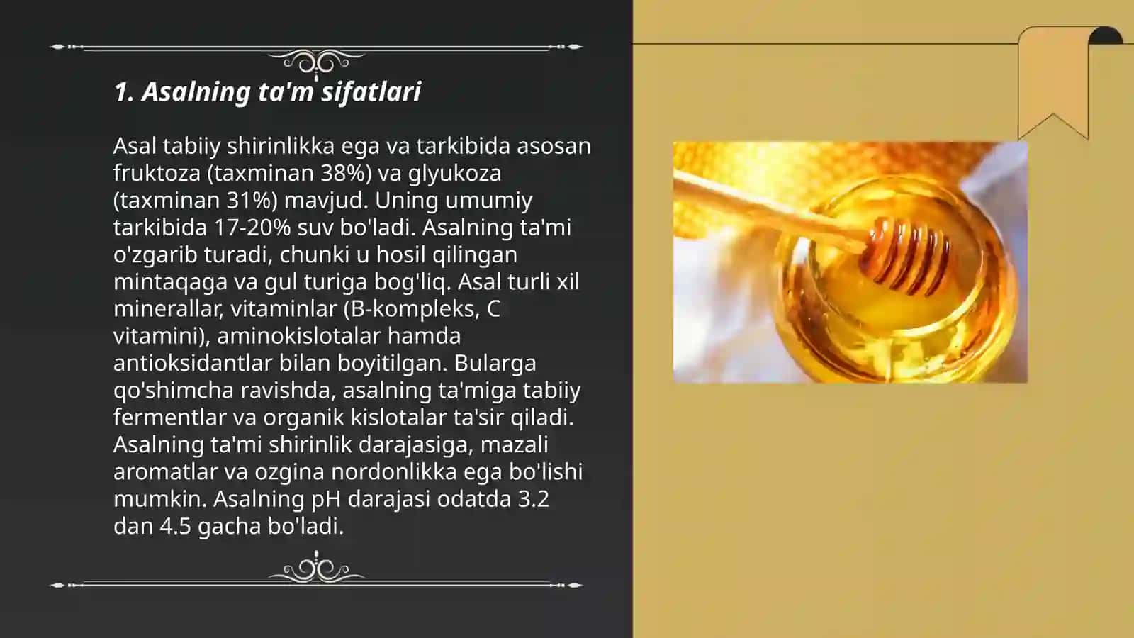 Asallarning sifatini organish 3