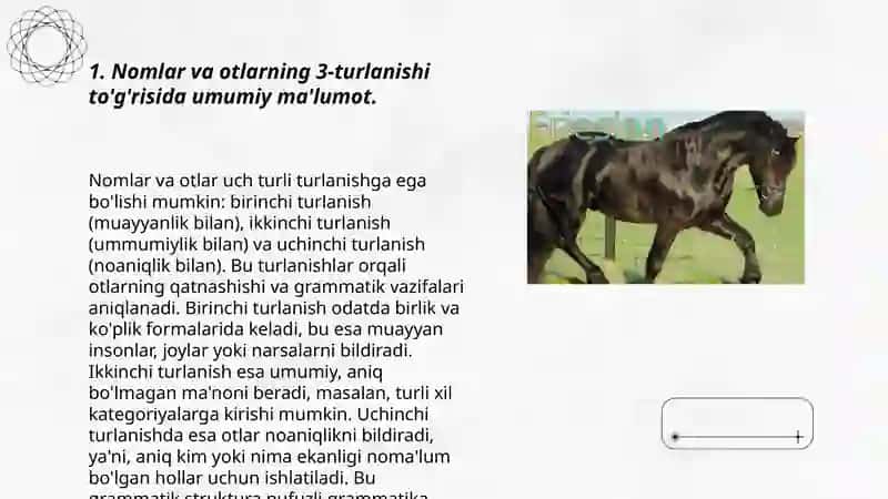 Otlarning 3-turlanishi. Mujskoy roddagi otlar. 3