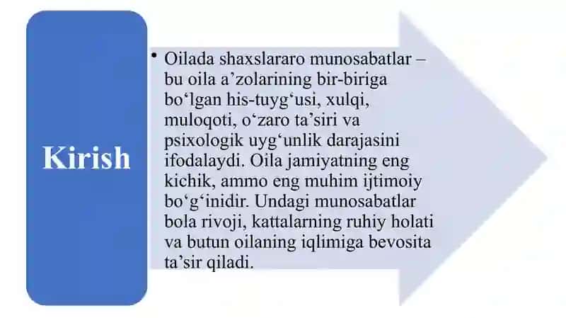 Oilada shaxslararo munosabatlarning xususiyatlari 3