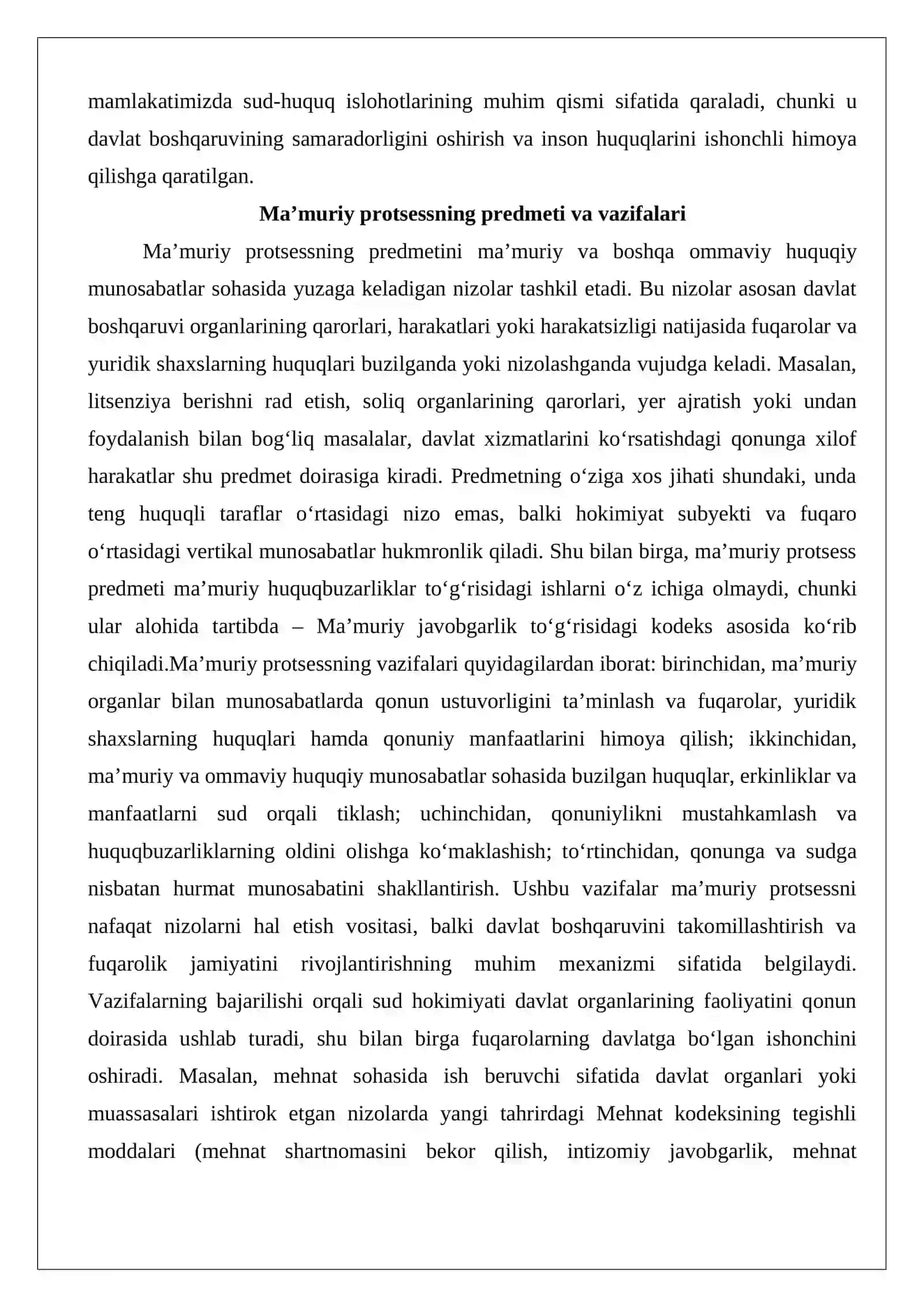 Ma’muriy huquqiy sohani ma’muriy tartibga soluvchi boshqaruv organlar faoliyatida ma’muriy protsess 3
