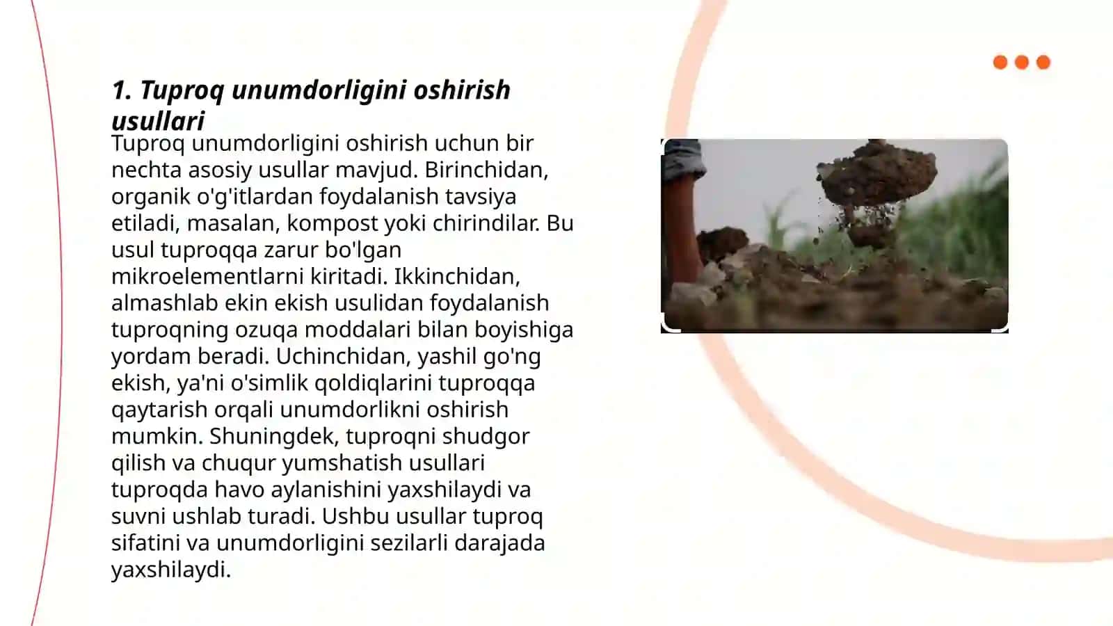 Tuproqdan oqilona foydalanish va oziq ovqat xafsizligi 3