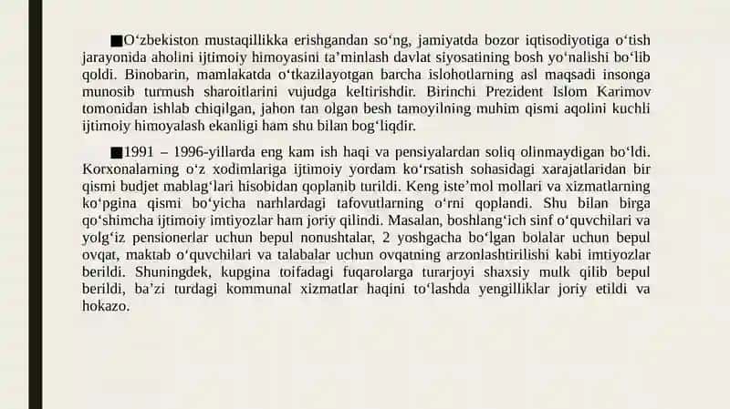 O‘zbekiston yangi tarixi fanidantaqdimoti 3
