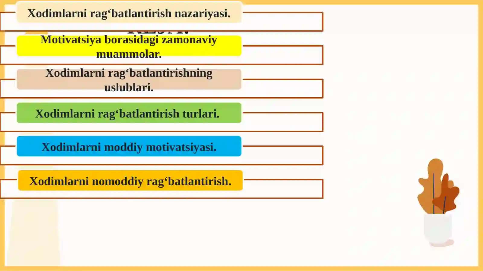 Xodimlarni ragʻbatlantirish 3