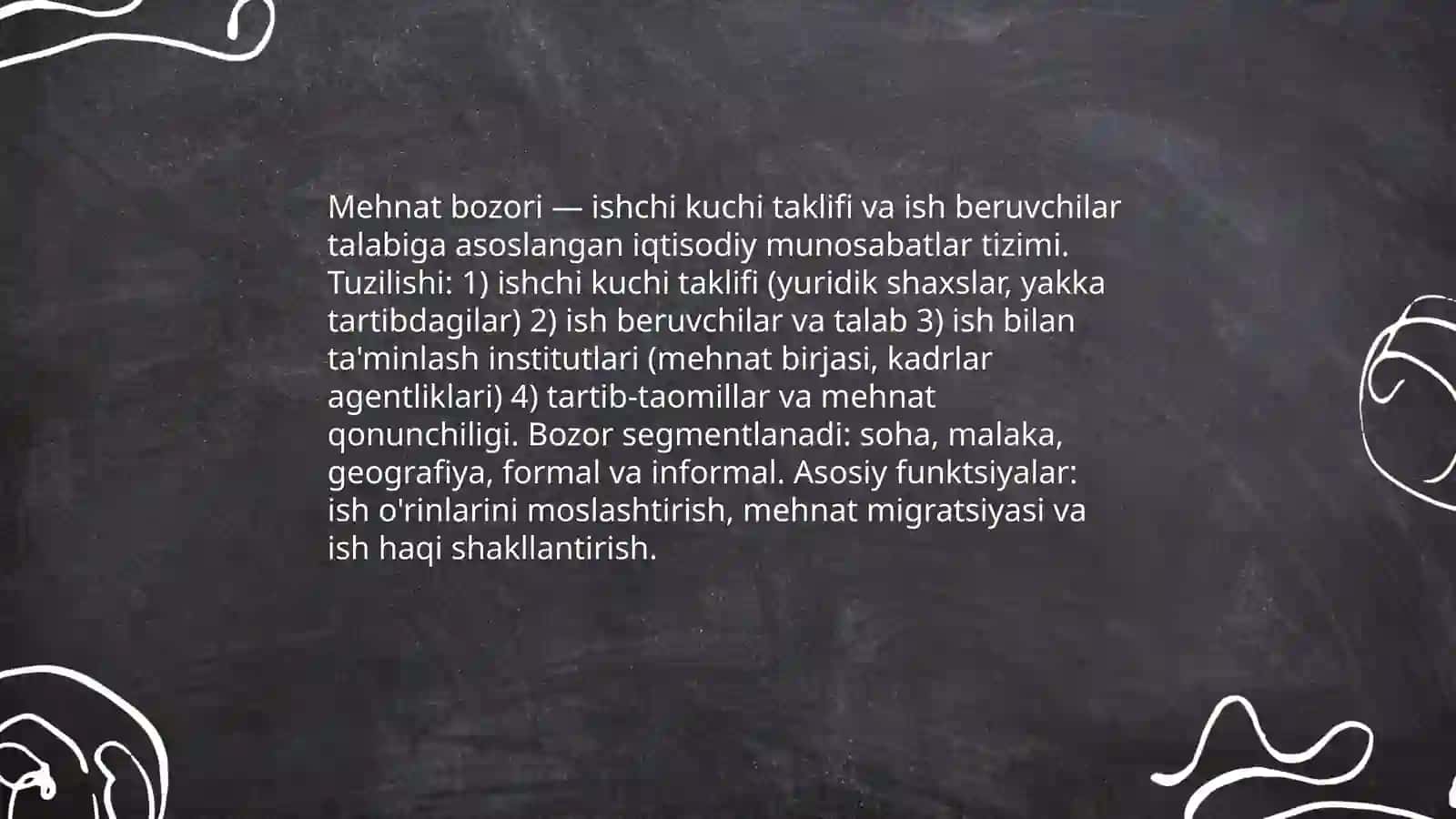 Mehnat bozori. Bandlik va ishsizlik muammolari 3
