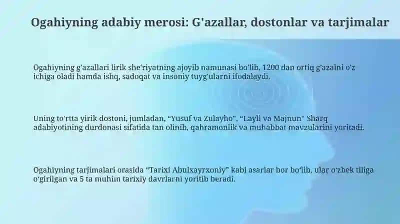 Ogahiyning adabiy-ilmiy merosi 3