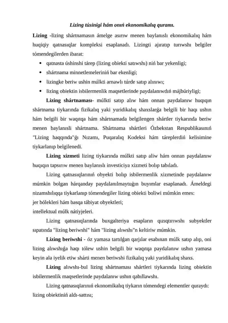 Lizing haqqında tusinik 3