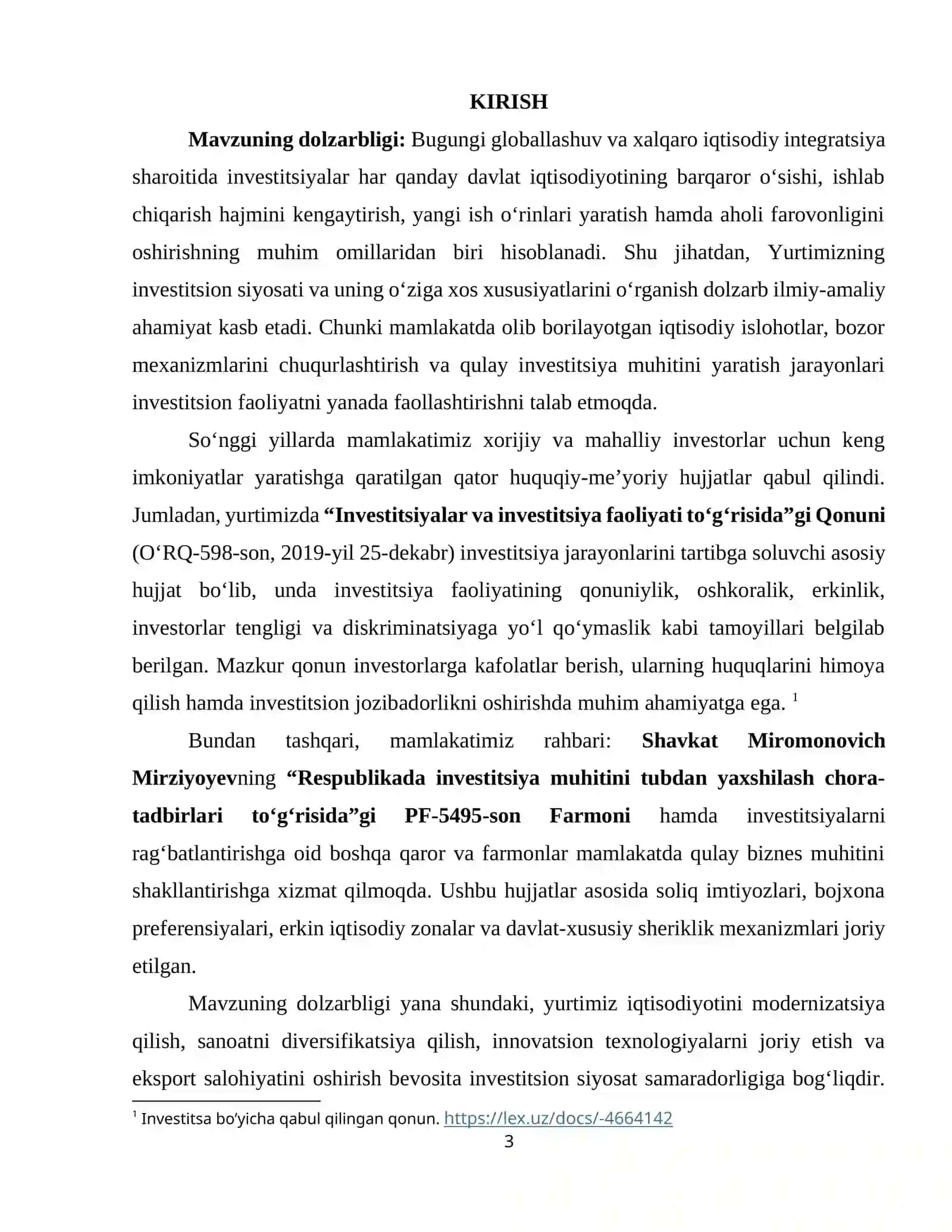 О‘zbekistоnning investitsiоn siyоsаti vа uning о‘zigа xоs xususiyаtlаri 3