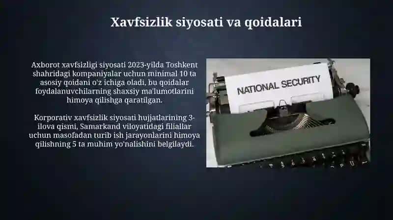Axborot xavfsizligini ta'minlash usullari 3