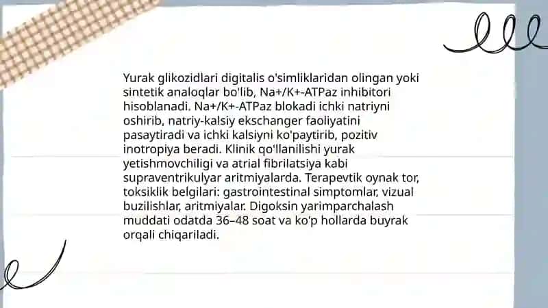 Yurak glikozidlari 3