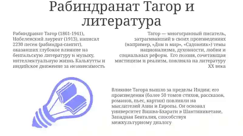Рабиндранат Тагор и литература 3