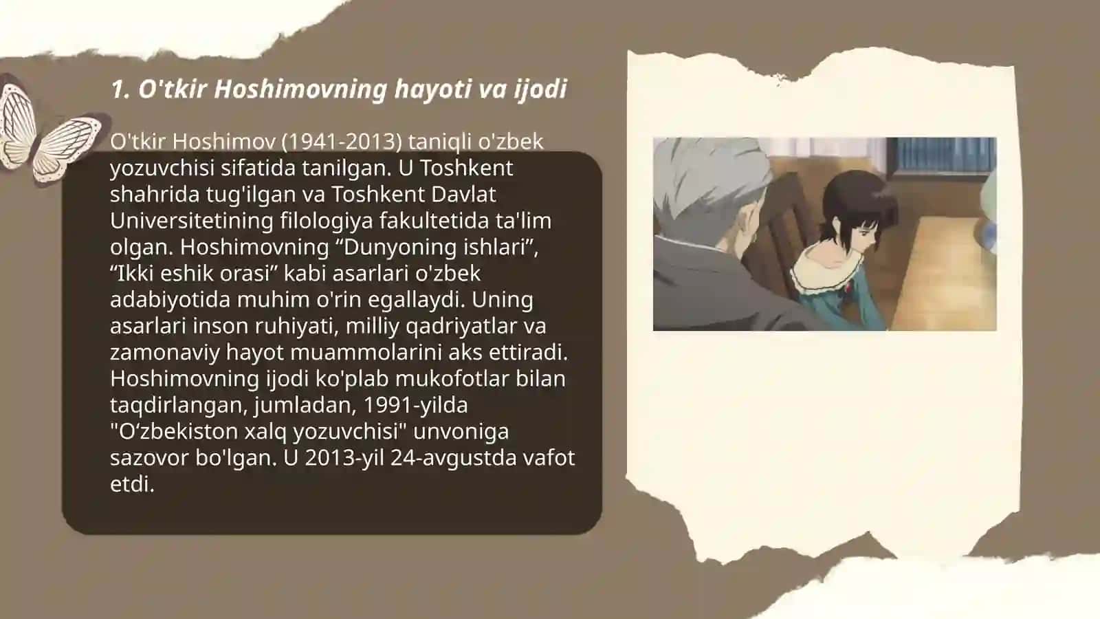 O'tkir Hoshimovning "Sovchilar" hikoyasi adabiy tahlili 3