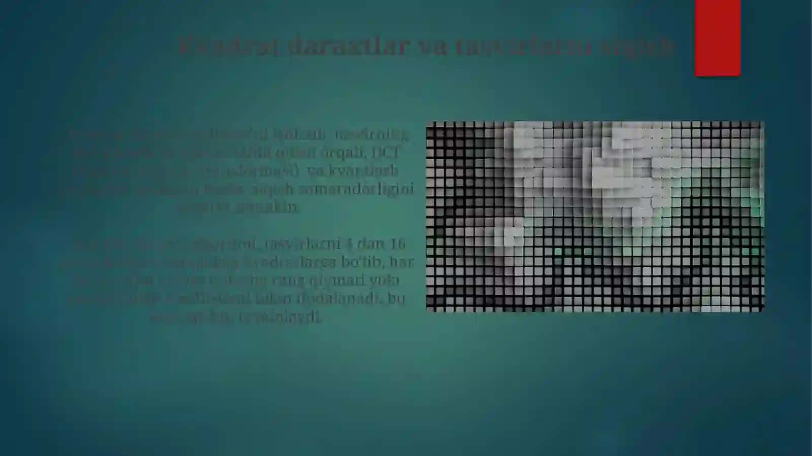 Daraxtsimon tuzilmalar yordamida tasvirlarni ifodalash va manipulyatsiya qilish algoritmlari 3