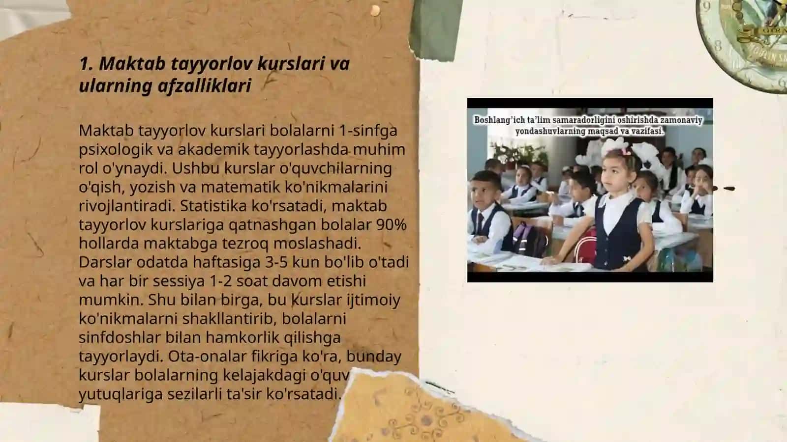 Kichik maktab yoshidagi bolaning maktabga moslashishi muammosi 3