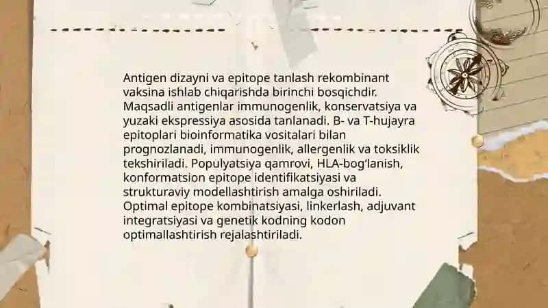 Antigen dizayni va epitope tanlash 3