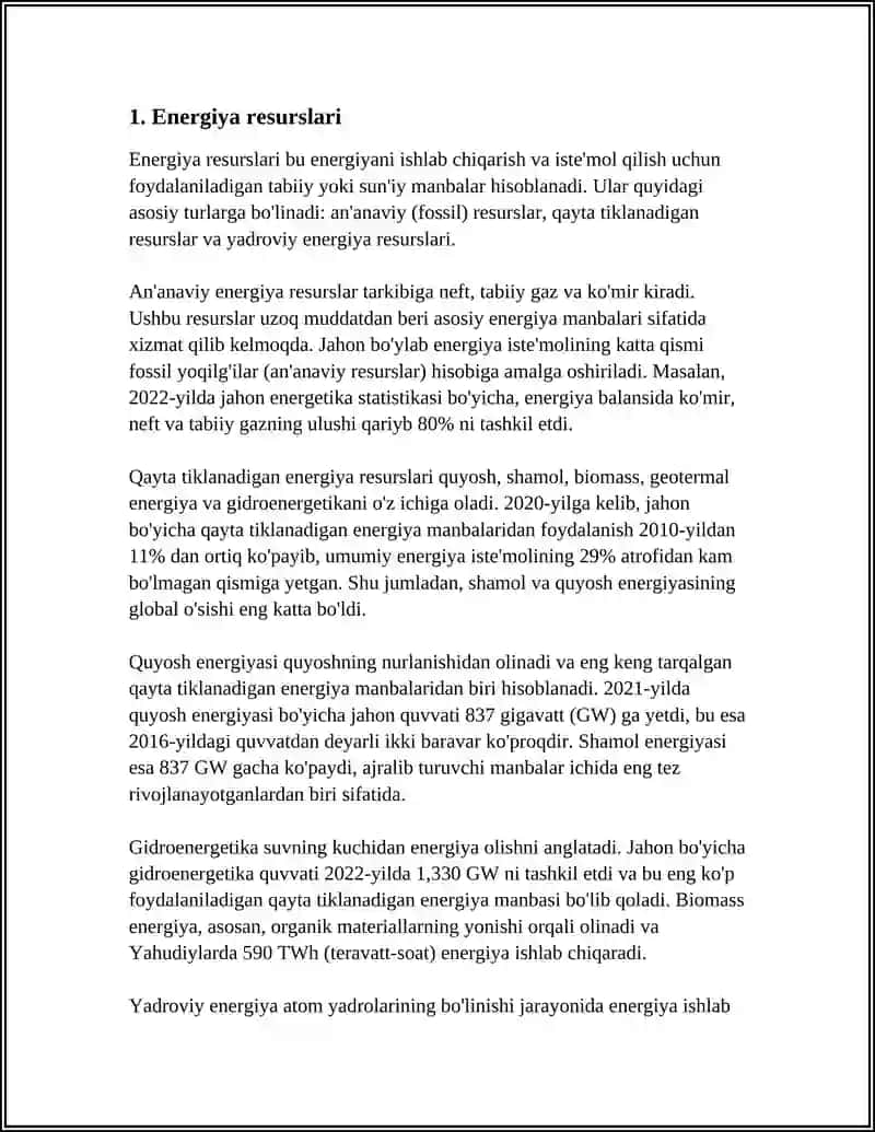 Energiya Resurslari 3